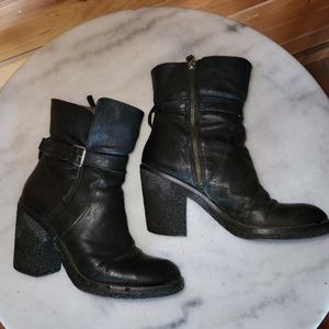 Nine west black leather boots